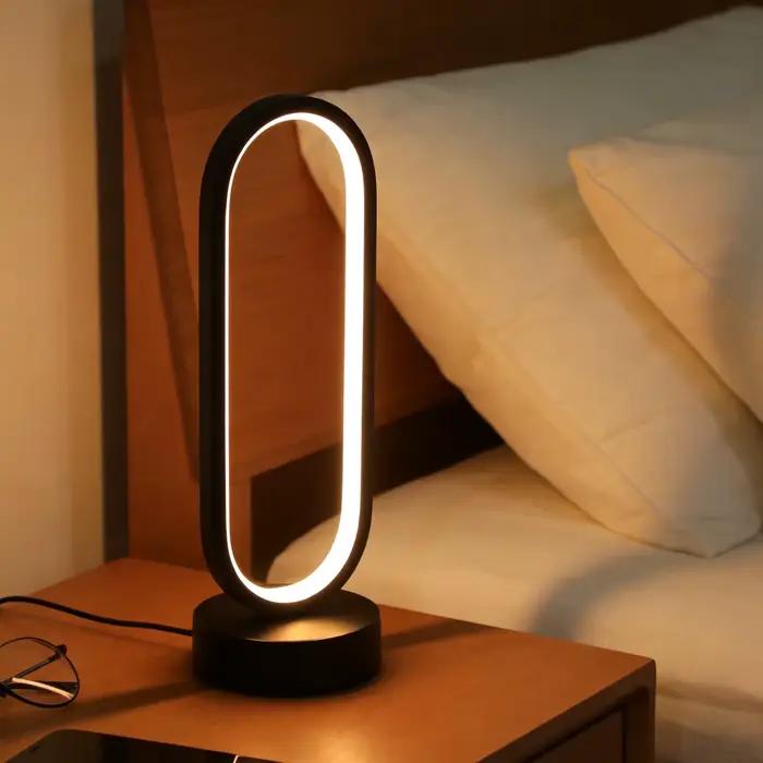 Lampe de table circulaire minimaliste créative à LED