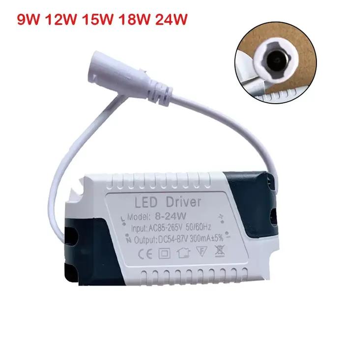 Pilote LED 9W 12W 15W 18W 24W 300mA, unité d'alimentation LED, transformateurs d'éclairage pour bande de lampe LED, éclairage de plafond, DC