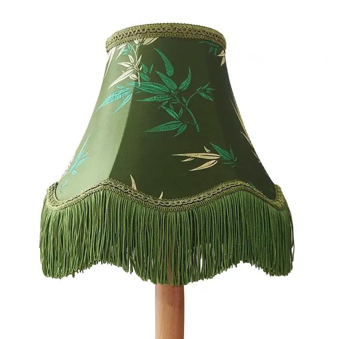 Abat-jour de lampe de Table, vert avec pompon, Durable, rétro, décoratif européen, fait à la main, pratique, pour lampe de chevet