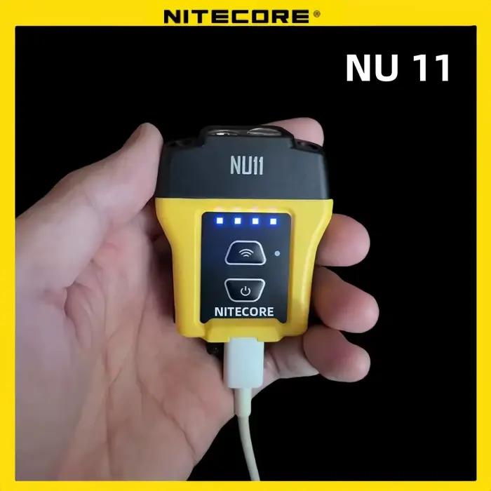 Lampe frontale NITECORE NU11, lampe à clipser sur casquette pour la pêche, lampe frontale de camping, lampe frontale de randonnée, lampe de poche pour l'escalade, lampe frontale tactile pour la course