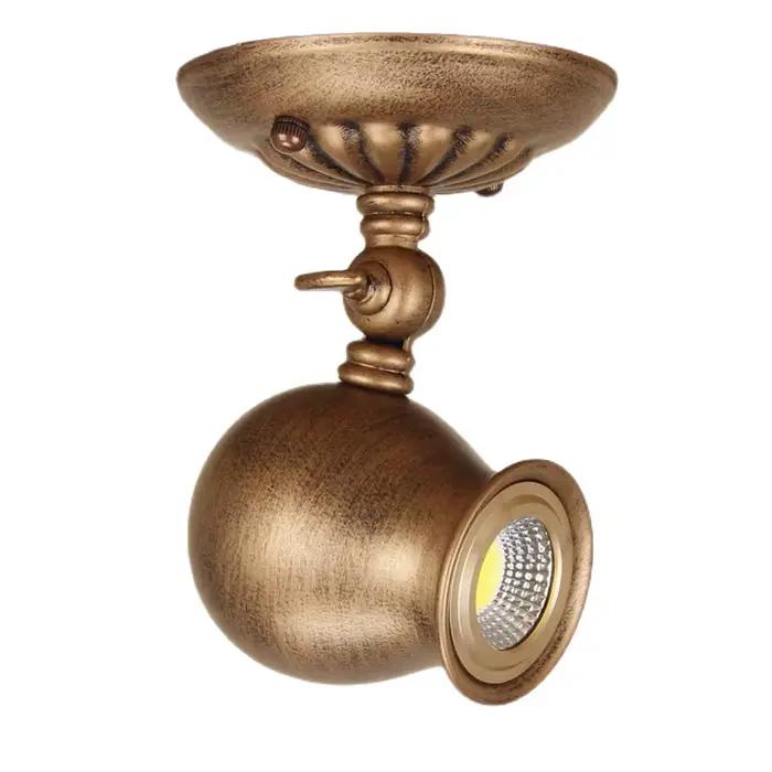 Plafonnier LED industriel Vintage sur Rail, éclairage rustique monté en Surface, idéal pour un Loft, un magasin, une boutique ou un magasin, 3W