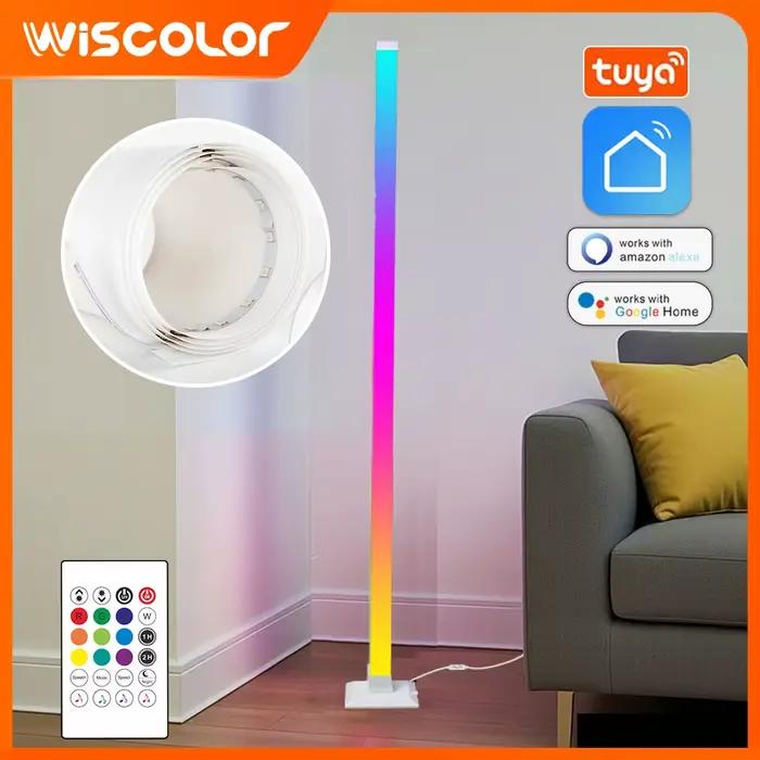 Lampe sur pied d'angle LED RGB