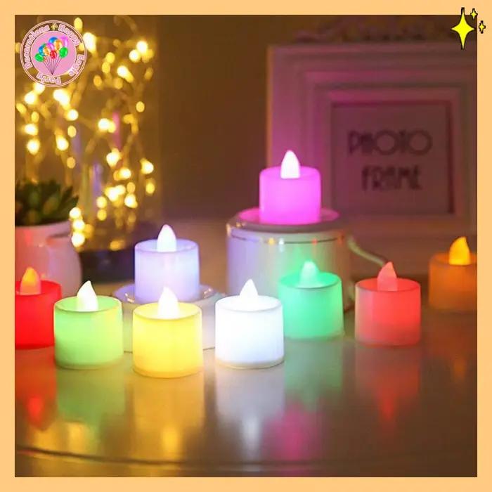 Bougie LED sans flamme, lampe à thé créative de souhait, blanc chaud, décoration d'halloween, de mariage et de noël