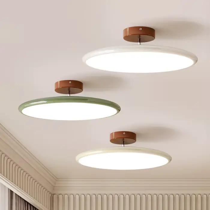 Plafonnier Led nordique circulaire à intensité variable, luminaire décoratif d'intérieur, idéal pour une chambre à coucher, un salon ou un bureau