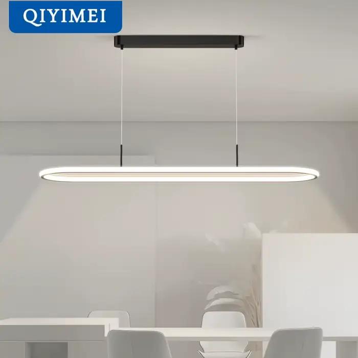 Lampe LED Suspendue Blanche ou Noire pour Table à Manger