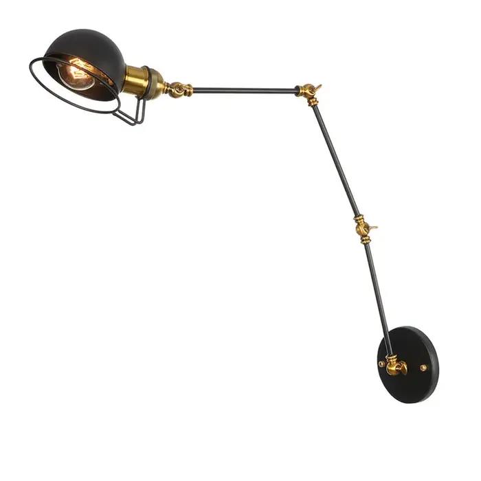 Moderne Simple réglable intérieur mur LED lampe blanc noir pour chevet étude Loft Vintage bras oscillant lecture luminaires E27