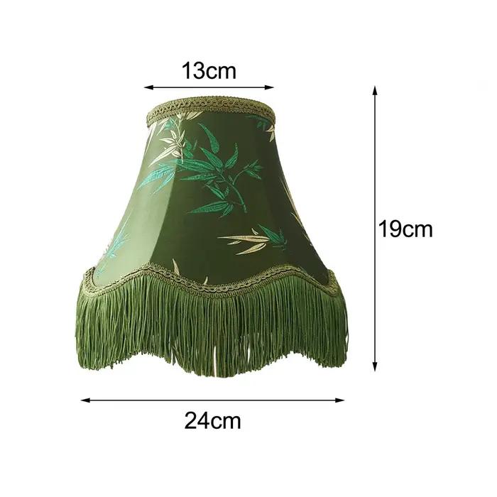 Abat-jour de lampe de Table, vert avec pompon, Durable, rétro, décoratif européen, fait à la main, pratique, pour lampe de chevet