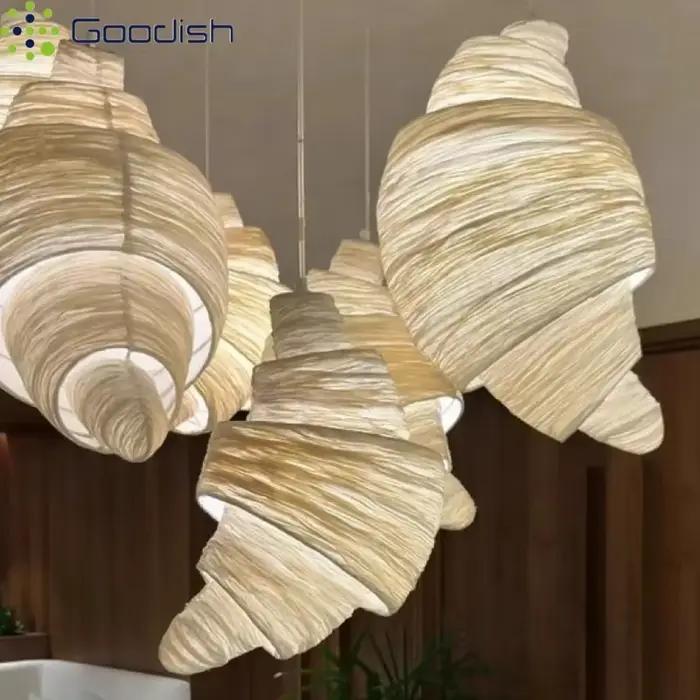 Lampes suspendues créatives à LED Memphis Simplicity Conch, lampes artisanales tricotées à la main pour la décoration de restaurant et de maison, lustre