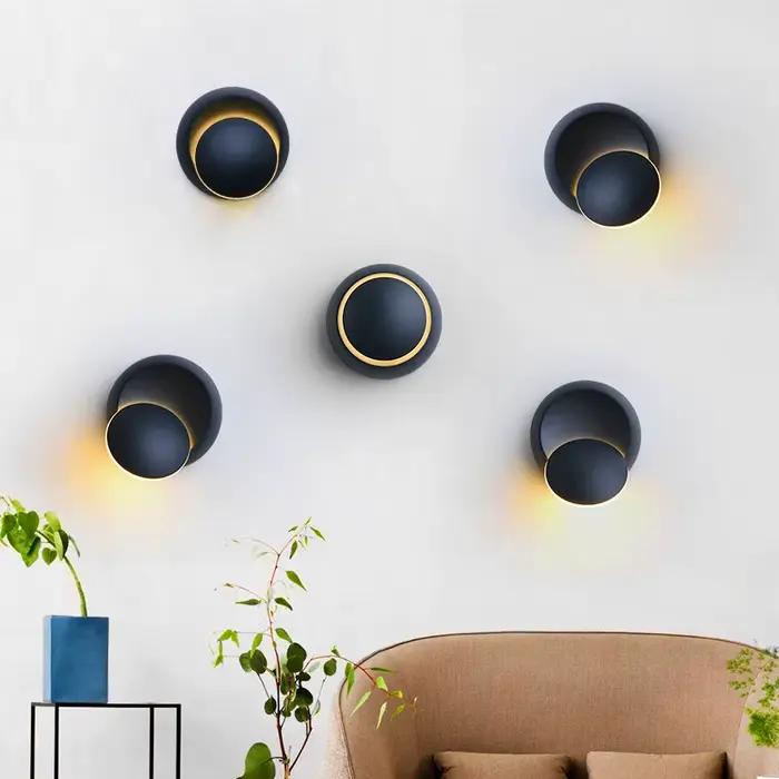 LED applique moderne 5W 350 degrés rotatif applique pour escaliers salon chambre applique murale bureau à domicile lumière fantaisie