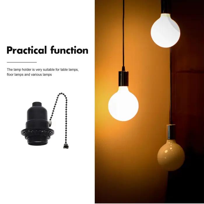 Kit de fil interrupteur noir pour douille de lampe robuste et élégante pour lampes de table et luminaires divers occasions