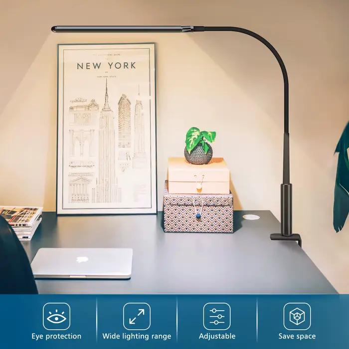 Lampe de bureau à clip LED