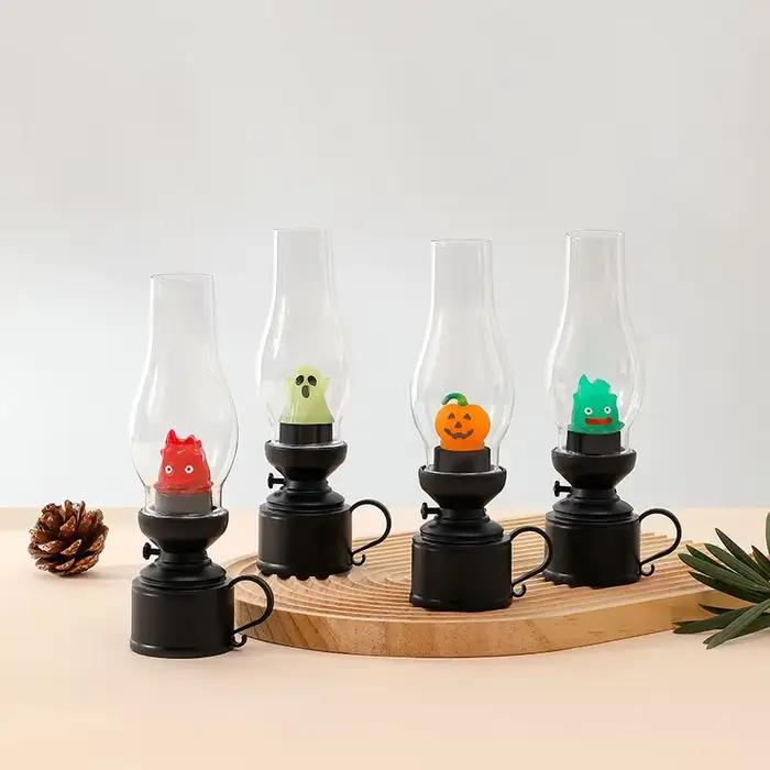 Calcifer sans flamme veilleuse Halloween rétro décoratif bougie lumière dessin animé kérosène lampe chambre Table de