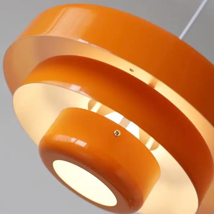 Suspension LED rétro médiévale restaurant nordique décoration de la maison plafond orange suspension café bar hôtel éclairage