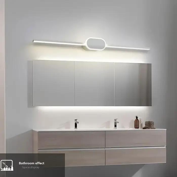 Applique murale de salle de bain en aluminium, trois couleurs, pour chambre à coucher moderne, éclairage LED pour maquillage, lampe de chevet, éclairage mural d'ambiance