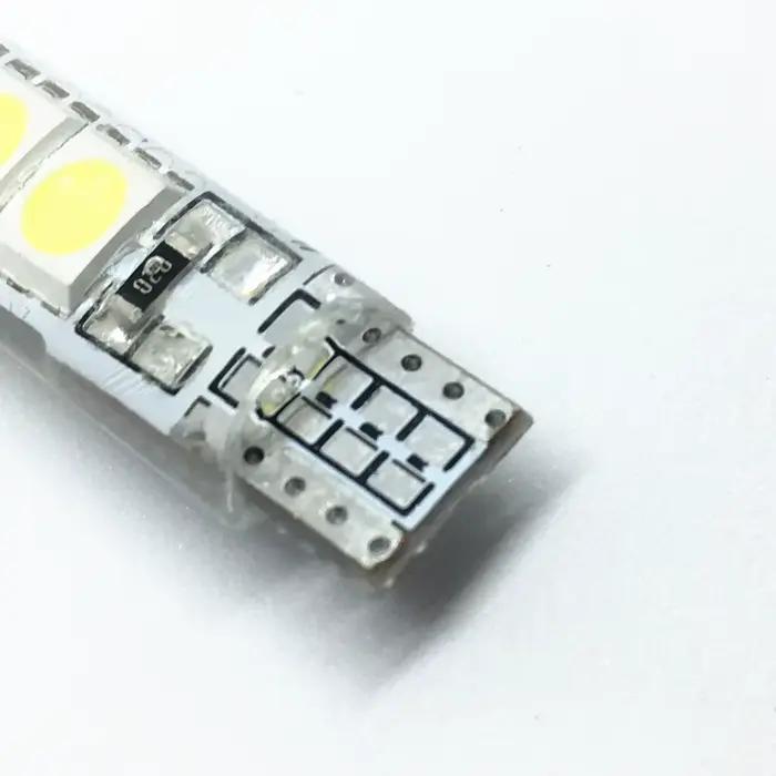 Lampe dôme de lecture led W5W, T10 194 2825 WY5W 6 SMD, Gel de silice, étanche, lumière de cale, ampoule de stationnement automobile, coque en Silicone, lampe de lecture