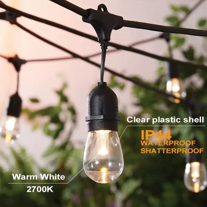 Ganliland – ampoules LED colorées E27 S14 220V 2W, lampe en plastique blanc chaud 2700K, rvb, pour décoration de fête de jardin, PC