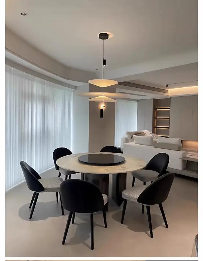 Suspension LED italienne Flamingo moderne en chrome poli pour éclairage de plafond et table basse à utiliser dans salon, chambre, restaurant