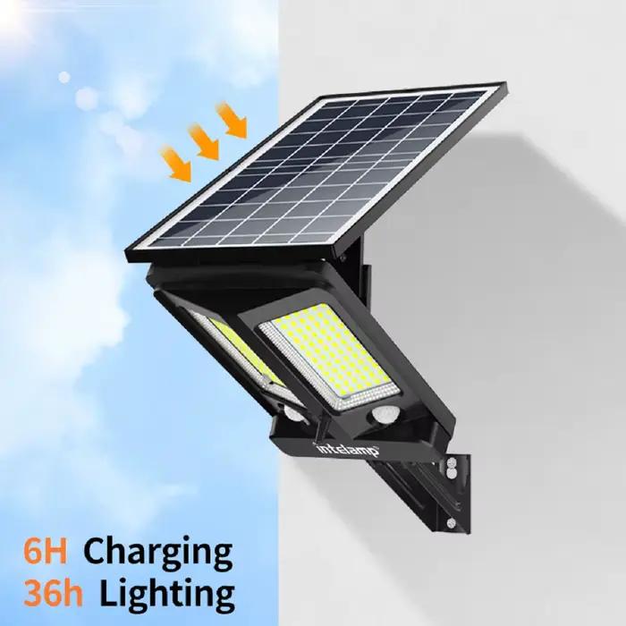 Lampe solaire extérieure Intelamp 12500 mAh 3000 LM avec deux capteurs