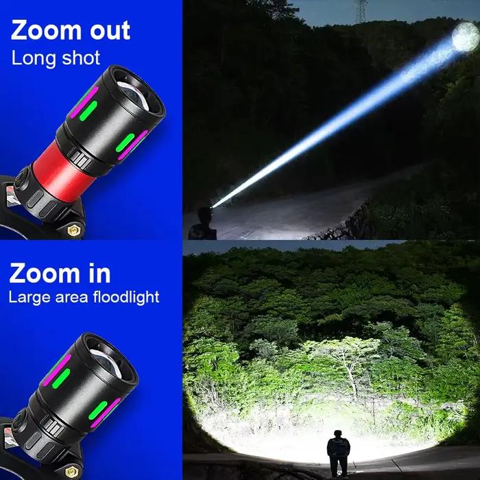Lampe de Sauna Ultra Lumineuse, Laser Blanc, Lampe de Bain, Tête LED, Longue Portée, Injuste, Pêche Nocturne, Randonnée, 1000000LM