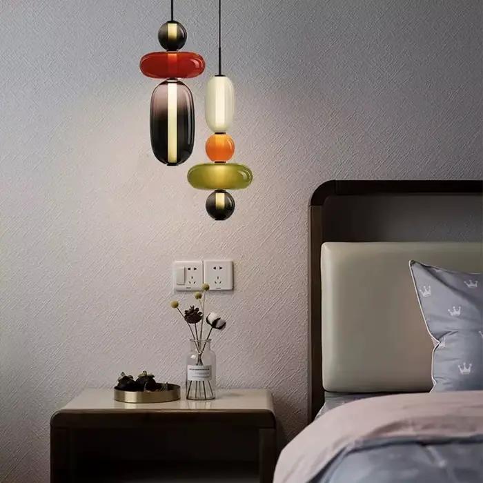 Lustre en verre bonbon lampe suspendue créative suspension de plafond pour Loft salon salle à manger