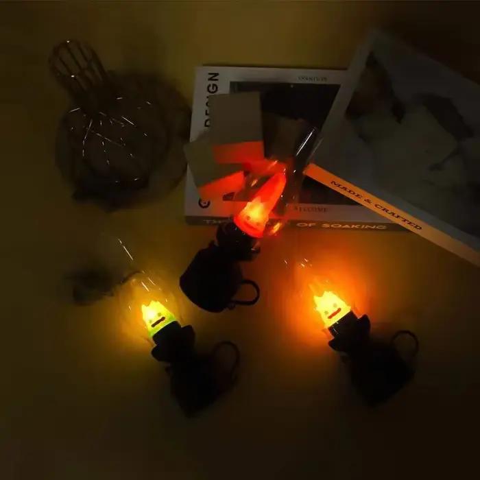 Calcifer sans flamme veilleuse Halloween rétro décoratif bougie lumière dessin animé kérosène lampe chambre Table de