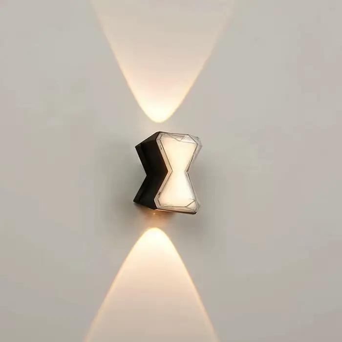 Applique murale LED moderne effet diamant pour salon, chambre et cour, éclairage haut et bas