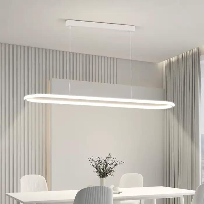 Lampe LED Suspendue Blanche ou Noire pour Table à Manger