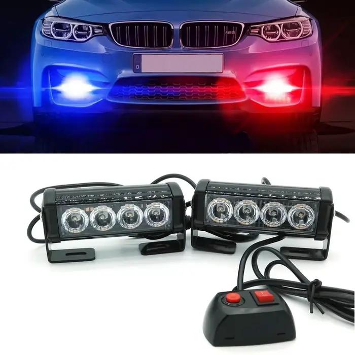 Feux clignotants 12V pour voiture, moto, camion, lampe de signalisation d'urgence, lumière stroboscopique de sécurité, patrouille quotidienne, DRL, lumière du jour
