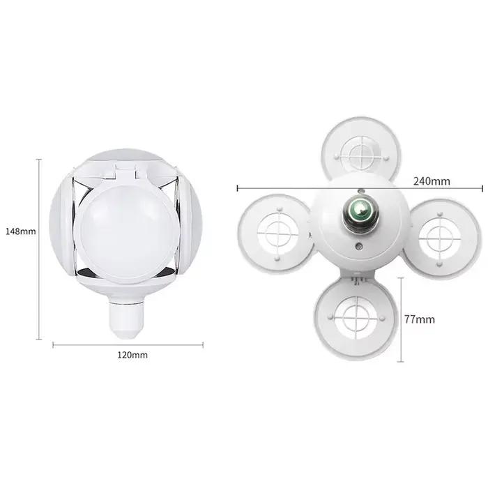 Ampoule LED E27 UFO pliable avec pales de ventilateur pour plafonnier