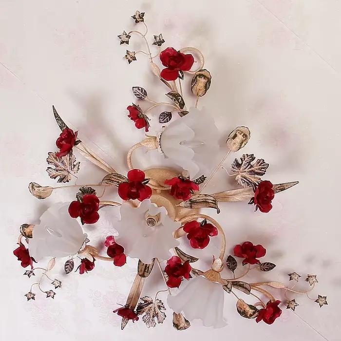 Plafonnier LED en Forme de Fleur pour Éclairage d'Nik, Luminaire Décoratif de Plafond, Idéal pour un Salon, une Chambre à Coucher ou un Foyer