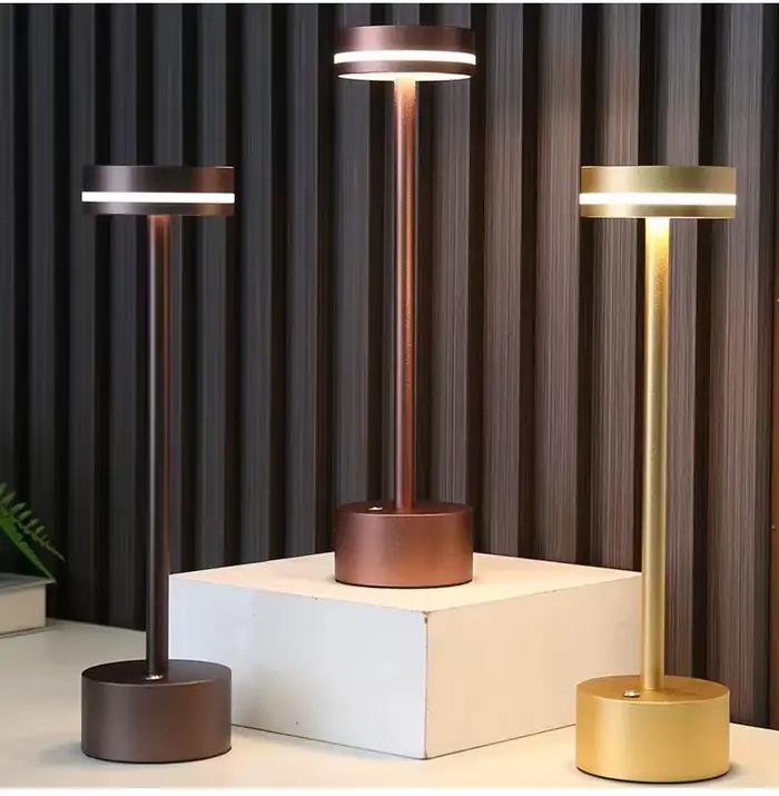 Lampe de Table à interrupteur tactile, Rechargeable, sans fil, pour bureau, Restaurant, Bar, éclairage d'ambiance, veilleuse LED décorative de chevet