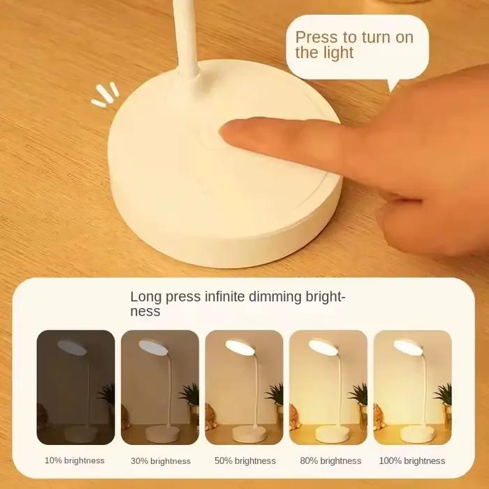 Lampe de bureau LED Portable Protection des yeux prise USB 3 gradation couleur support gradation continue Protection des yeux chambre lampe de chevet travail