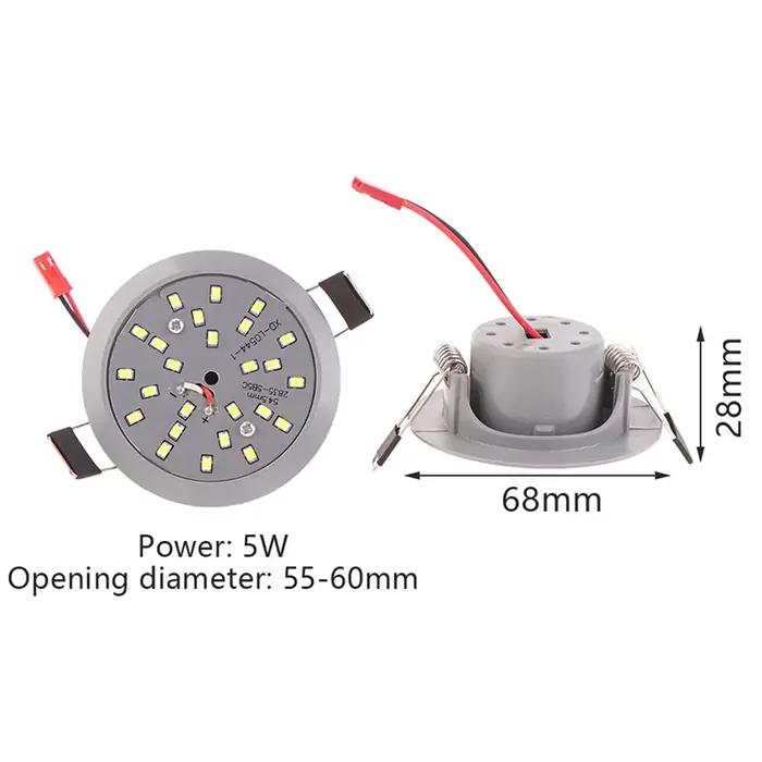 Spot Lumineux LED Encastrable pour le Plafond, avec Ampoule de Maïs, Double Forme Ronde, 5W, 220V, Nouveauté