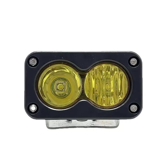 Projecteur de voiture 3 pouces blanc jaune LED Pod conduite lampe de travail pour pick-up moto camion tout-terrain toit porte-bagages lampe