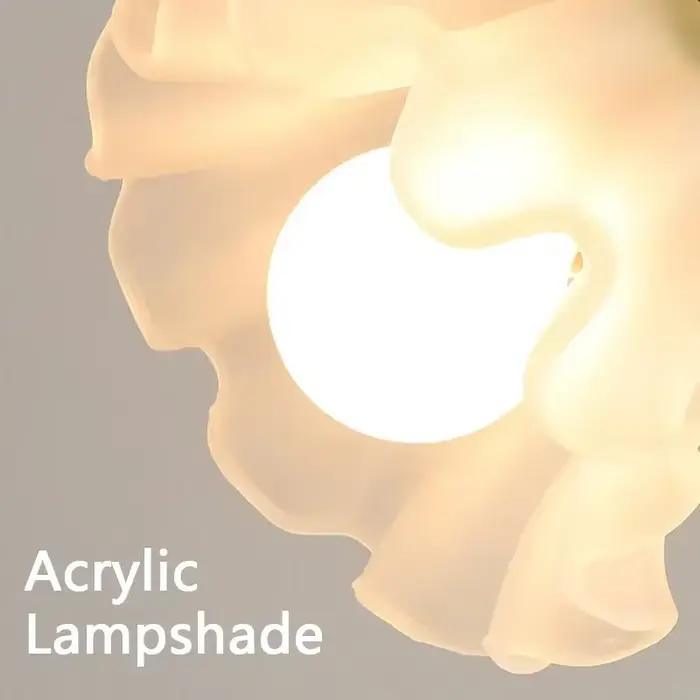 Lampe de bureau à fleurs romantiques françaises