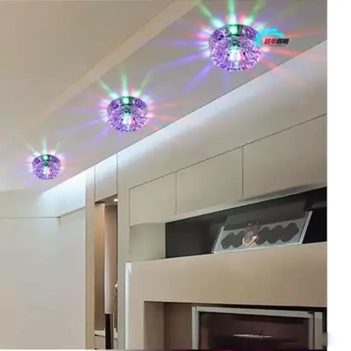 Plafonnier encastré en cristal au design moderne