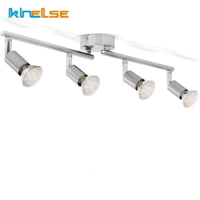 Plafonniers de cuisine rotatifs, angle réglable, lampe de barre, ampoules LED GU10, scones muraux de vitrine, éclairage de spot d'armoire de salon