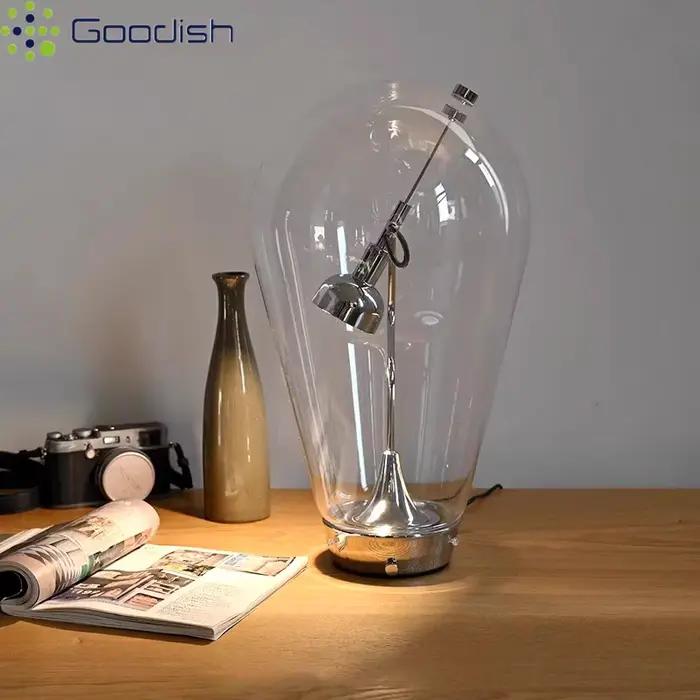 Lustre LED de style médiéval, lampe de sol créative en verre et pierre, luminaire artistique pour chambre à coucher et décoration intérieure