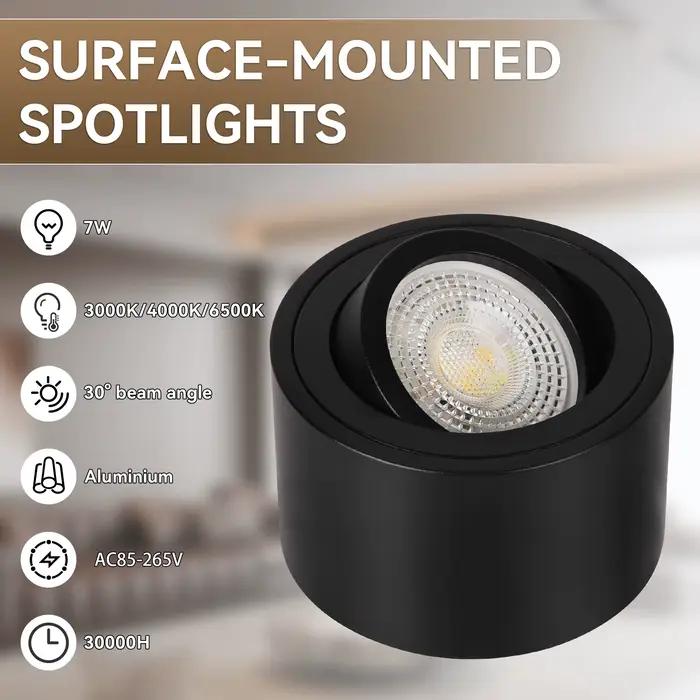 Spot LED encastrable à 3 couleurs changeantes pour la maison – Éclairage décoratif intérieur