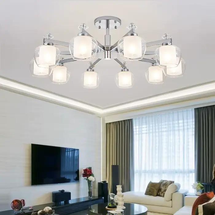 Lustre LED moderne de luxe pour table à manger