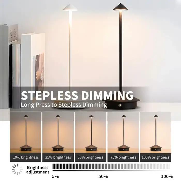 Lampe de Table LED sans fil avec capteur tactile, Rechargeable, 3 couleurs, lampe de bureau, chevet, lumière ambiante créative, décoration de salle, veilleuse