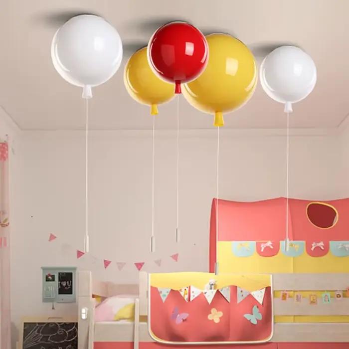 Plafonnier ballon coloré moderne pour chambre à coucher