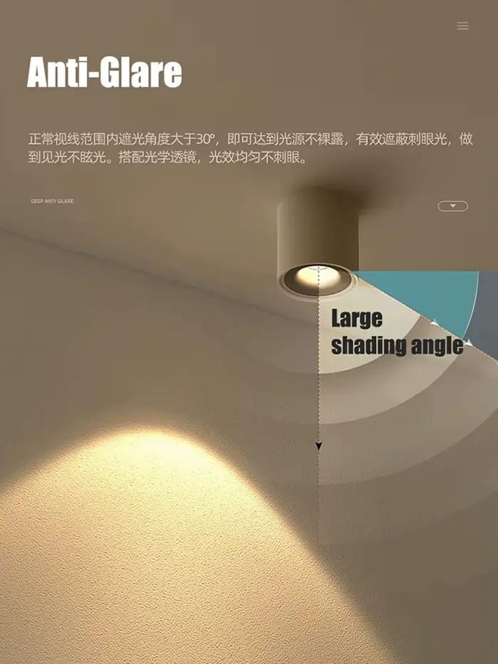 Spot Lumineux LED Encastrable avec Capteur de Mouvement PIR, Luminaire de Plafond Anti-Éblouissement pour Allée, Salon et Salle à Manger