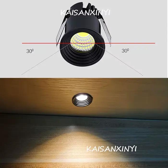 Mini Spot Lumineux LED Encastrable COB 3W 5W Élégant Intensité Variable Pour Décoration Intérieure Occasions Spéciales