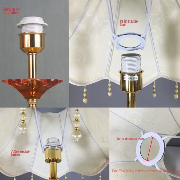 E27 abat-jour de lampe de Table 25CM Style européen couvercle de lampe murale de luxe perle gland lampadaire cache-poussière applique murale