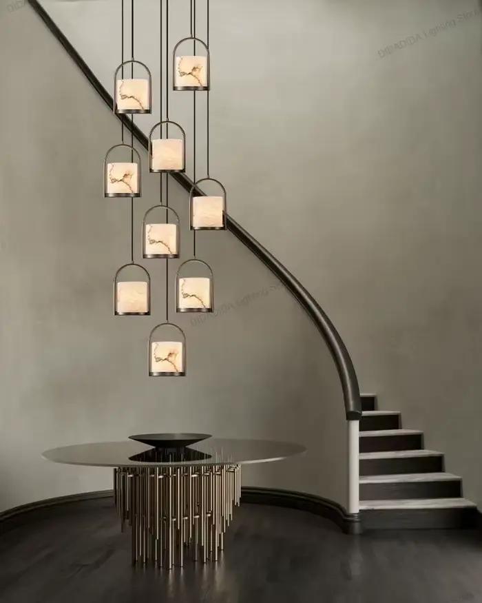 Lampe suspendue en marbre de luxe de Style nordique