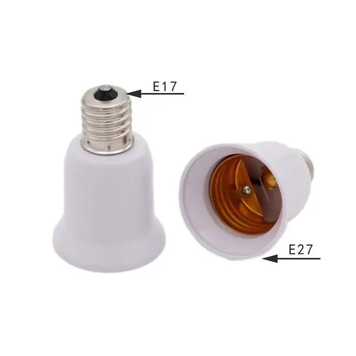 Adaptateur de lampe d'ampoule halogène CFL, douille E17 à E27 LED