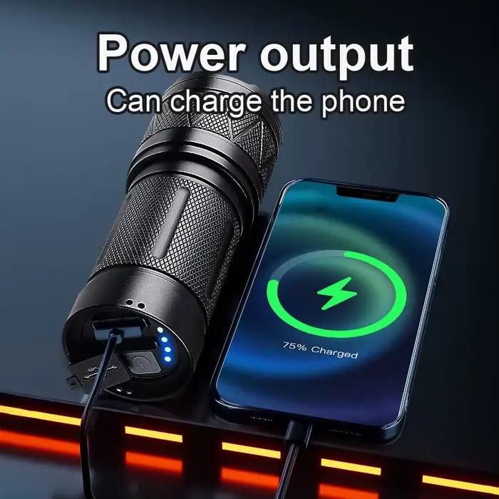 2025 Nouvelles lampes de poche laser blanches 15000 mAh 990000 LM lampe de poche Ultra puissante Zoom USB lanterne Rechargeable torche de Camping en plein air