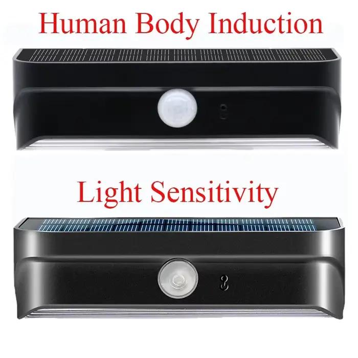Lampe solaire LED avec détecteur de mouvement, étanche, 62 appliques, extérieur, jardin, escalier, clôture, porche, quatre couleurs