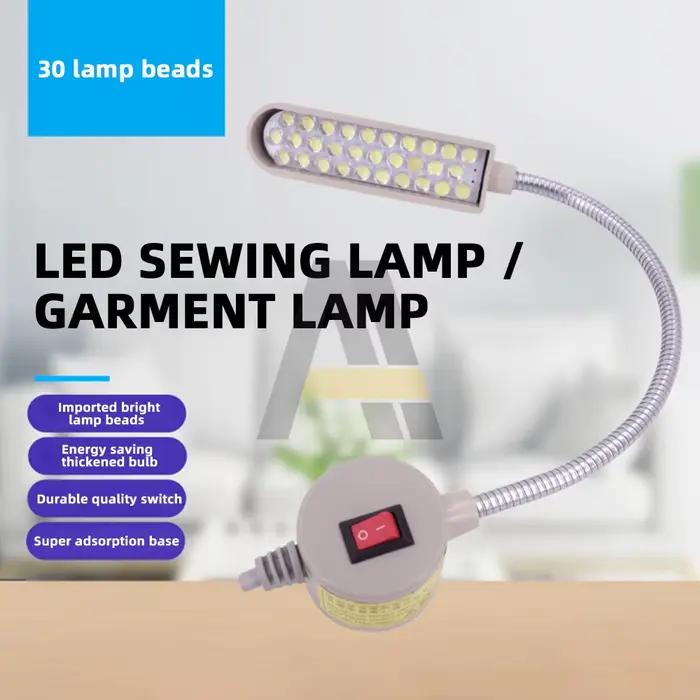 Lampe de travail Flexible multifonctionnelle à 30 LED pour Machine à coudre, éclairage magnétique pour perceuse, tour de presse